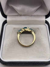 Load image into Gallery viewer, 9ct gold blue zircon ring
