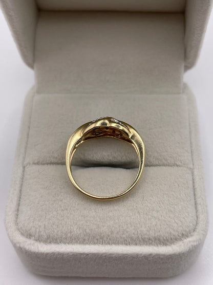 9ct gold ruby and diamond ring