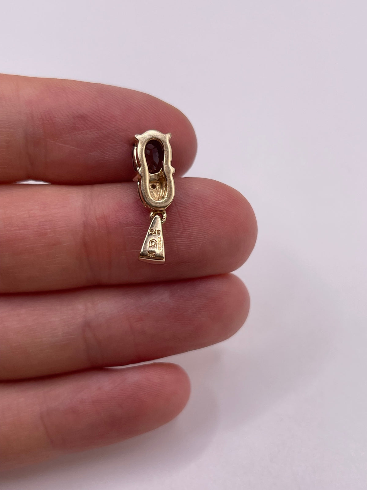 9ct gold tourmaline and diamond pendant