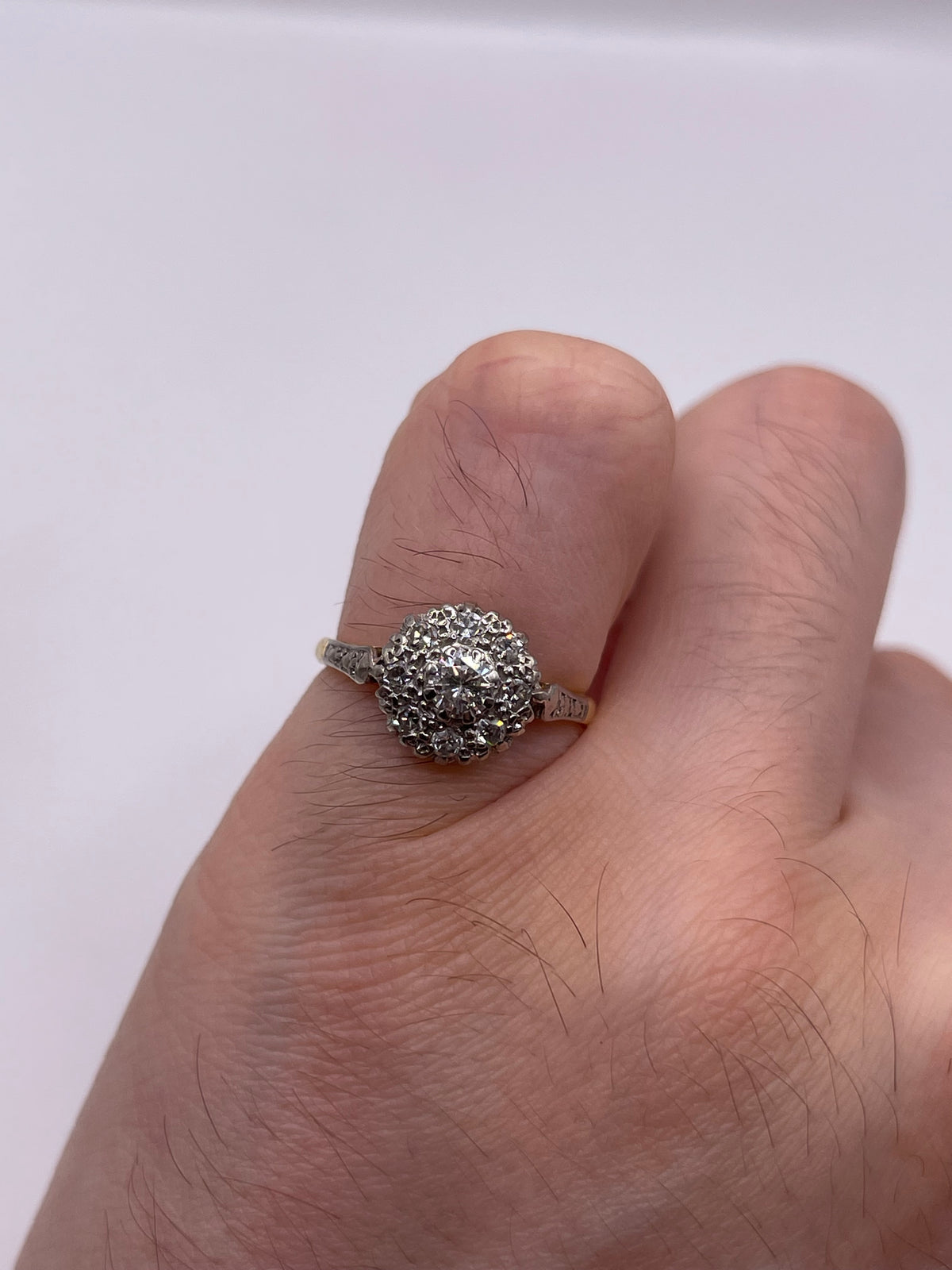 18ct gold platinum diamond ring