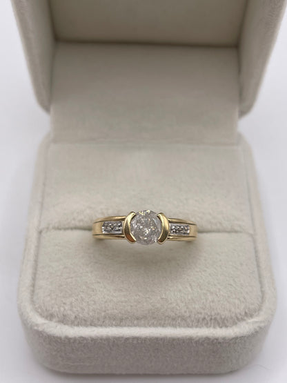 9ct gold diamond cluster ring