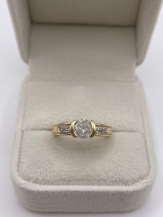 9ct gold diamond cluster ring
