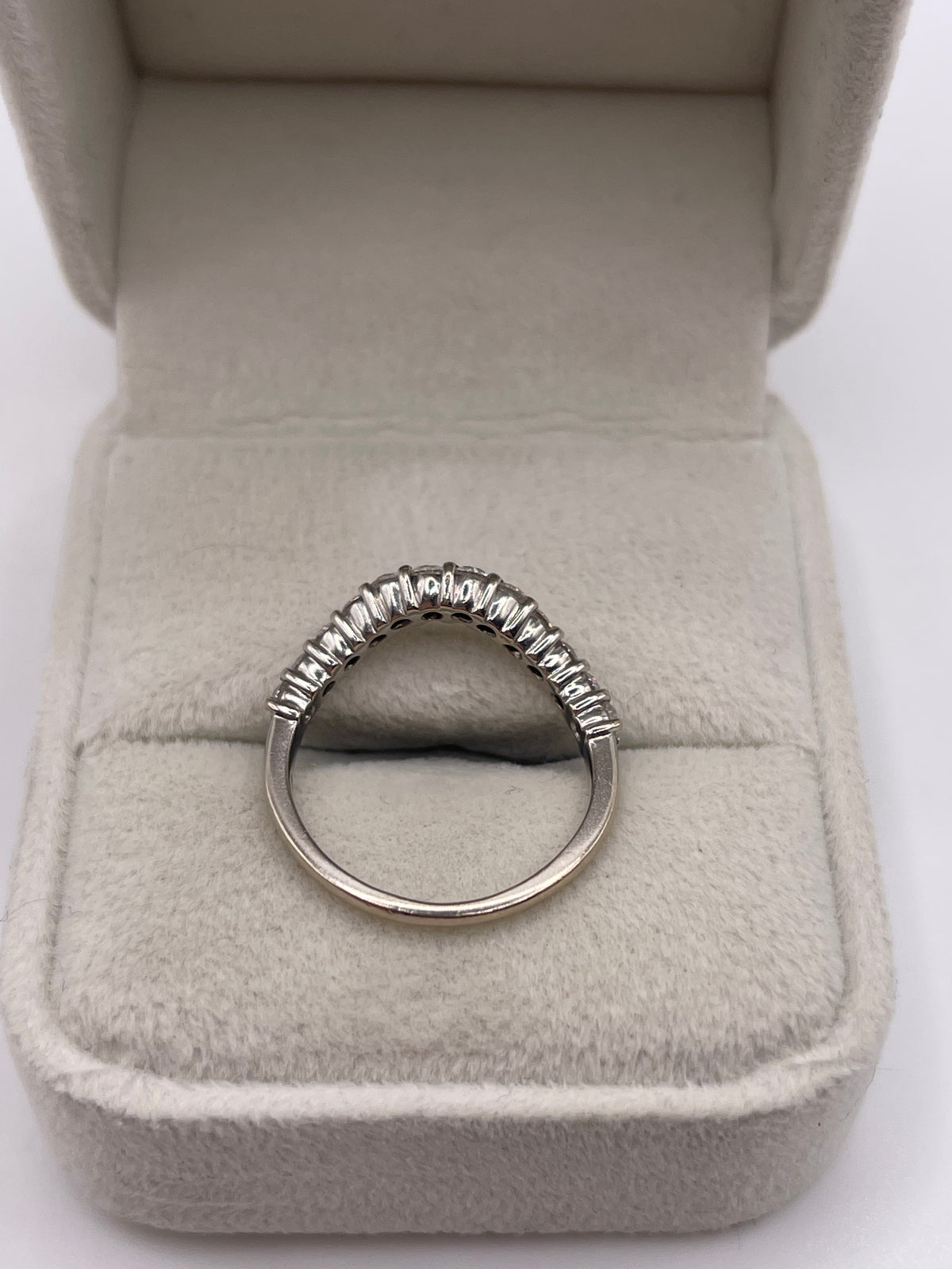 18ct white gold diamond wishbone ring