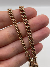 Load image into Gallery viewer, Antique 9ct rose gold Albert chain with fob

