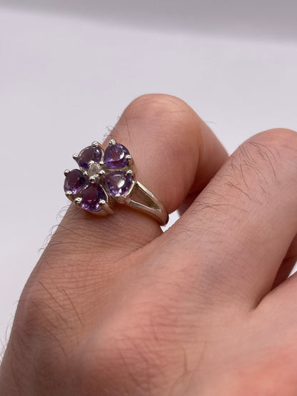 Silver amethyst ring