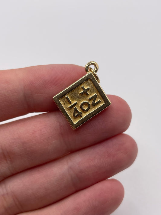 9ct gold 1/4 Oz ingot pendant