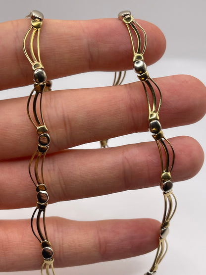 9ct two tone gold necklace