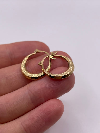 9ct gold creole earrings