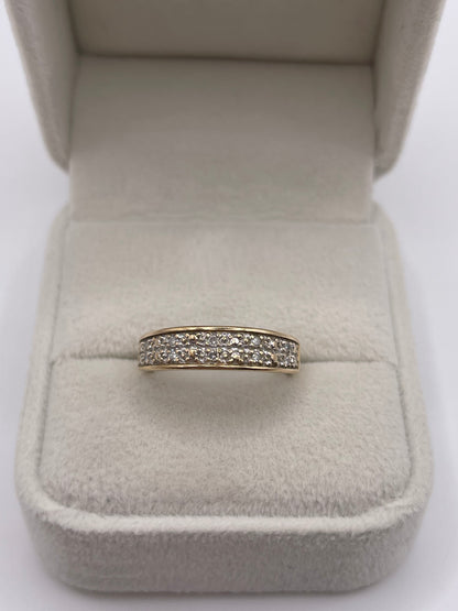 9ct gold diamond ring
