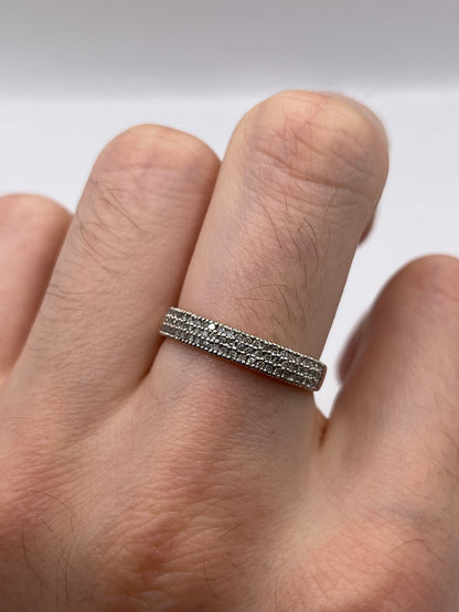 9ct gold diamond cluster ring