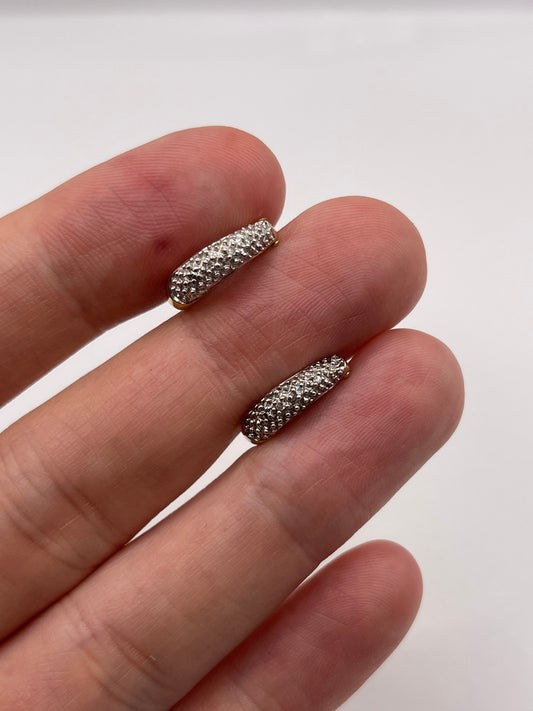9ct gold diamond earrings