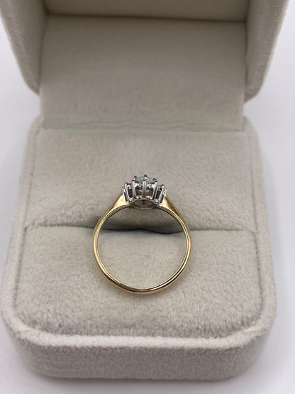 9ct gold opal and diamond ring