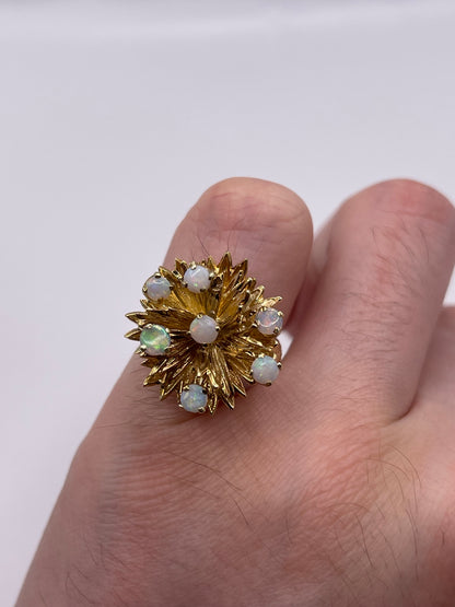 14ct gold opal cluster ring