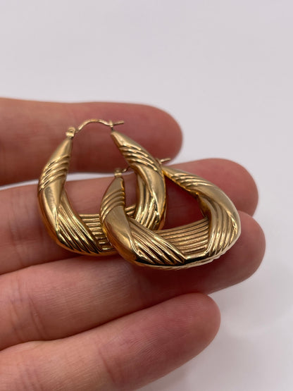 9ct gold creole earrings
