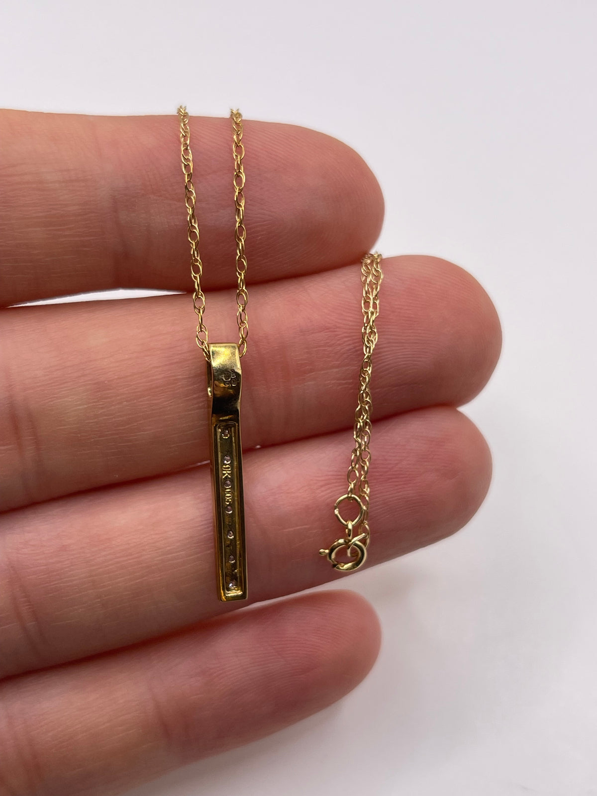 9ct gold diamond necklace