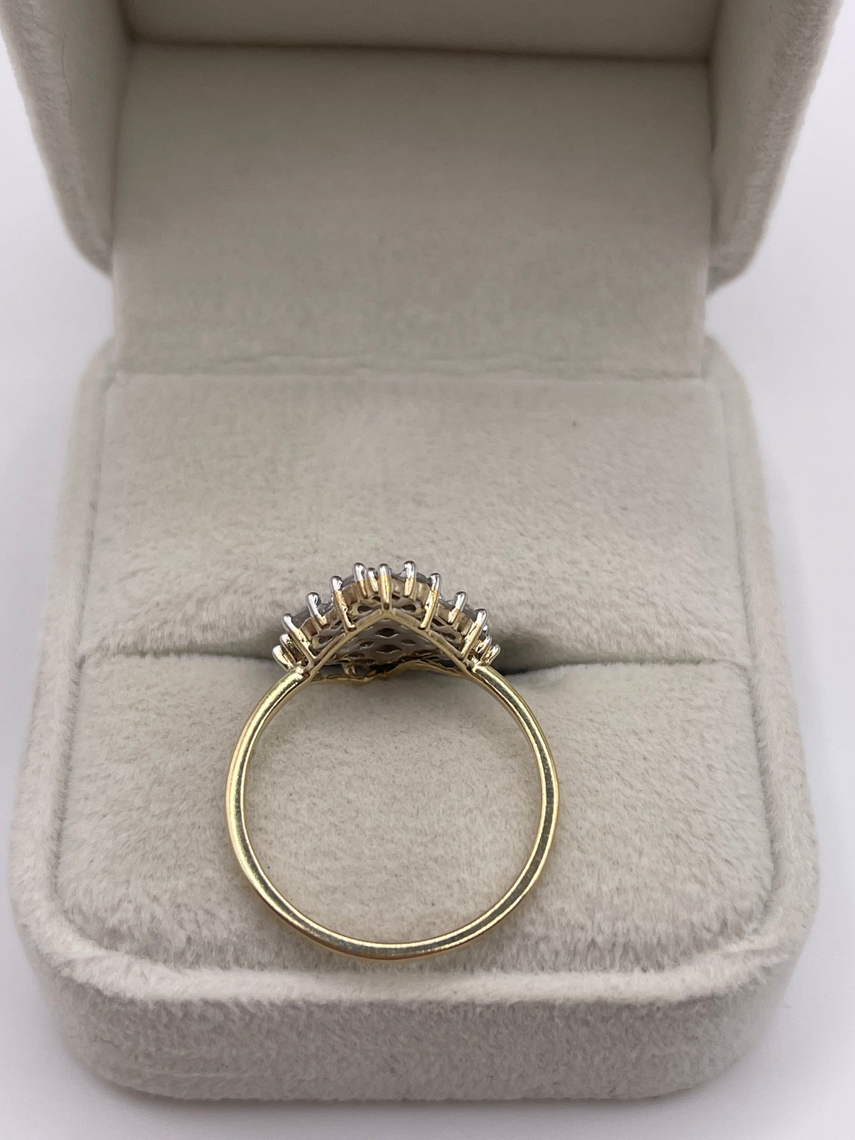9ct gold diamond cluster ring