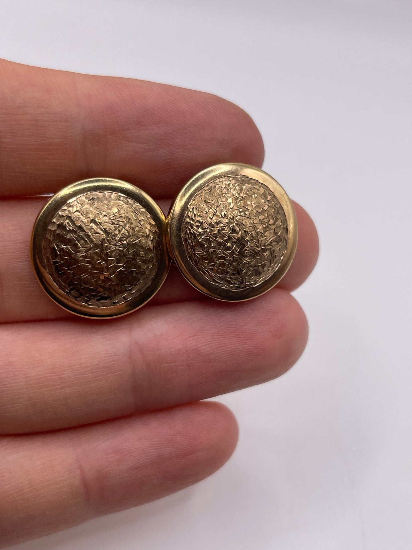 Heavy 9ct gold earrings
