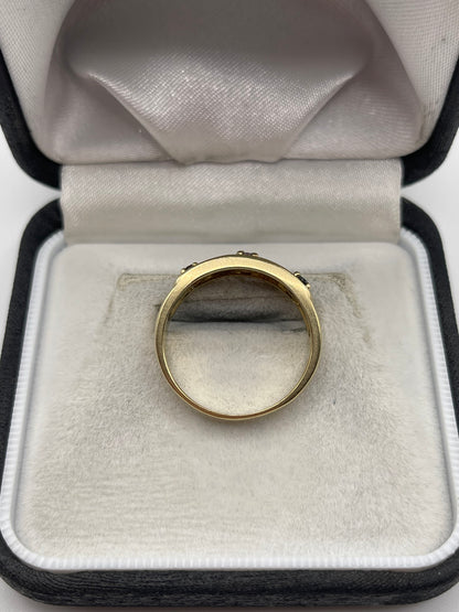 9ct gold multi gemstone ring