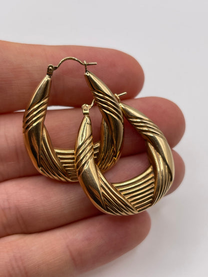 9ct gold creole earrings