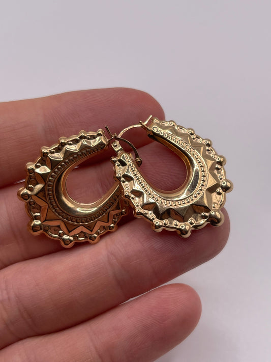 9ct gold creole earrings