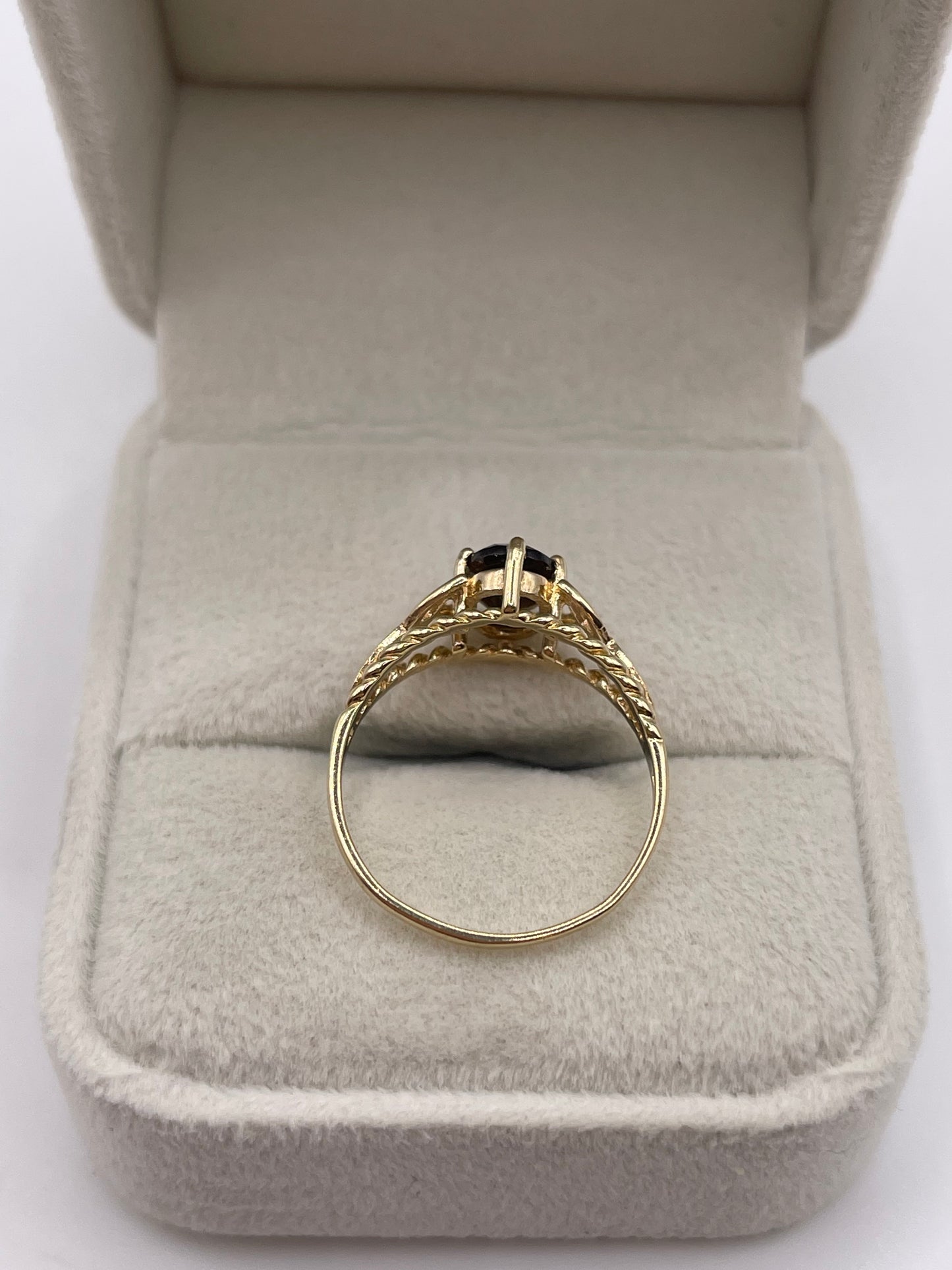 9ct gold Smokey quartz ring
