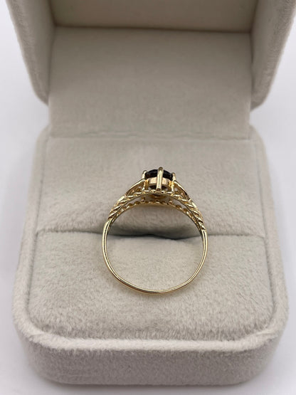 9ct gold Smokey quartz ring