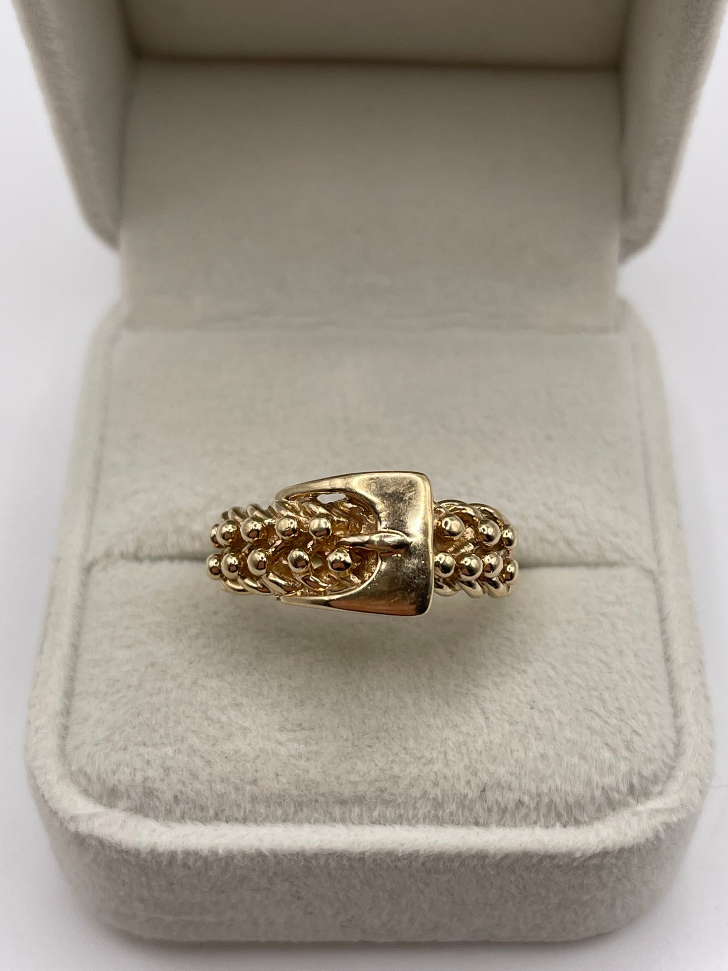 9ct gold buckle ring