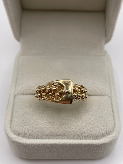 9ct gold buckle ring