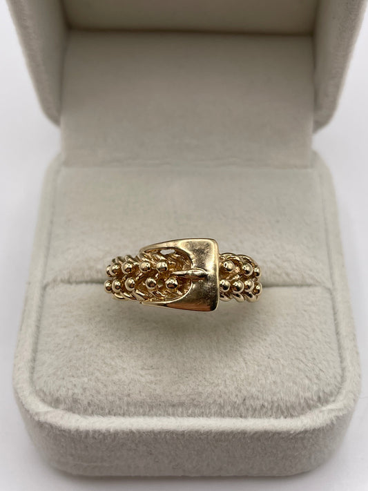 9ct gold buckle ring