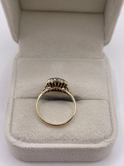 9ct gold ruby and diamond ring