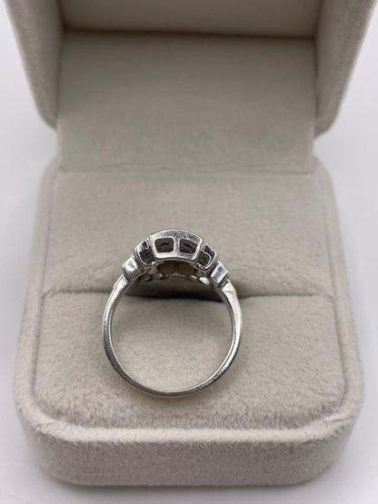 9ct white gold diamond cluster ring
