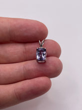 Load image into Gallery viewer, 9ct white gold iolite and diamond pendant
