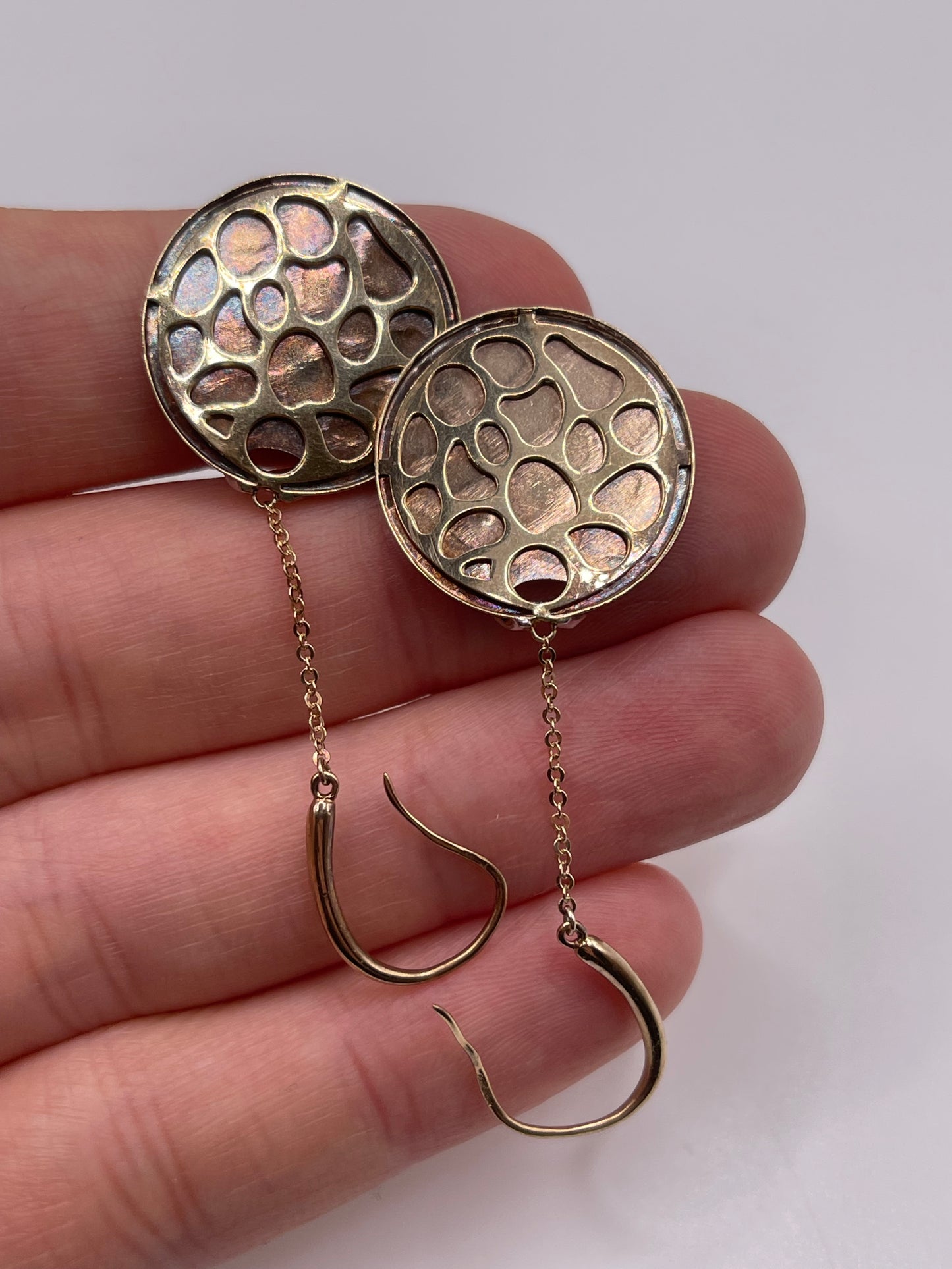 9ct gold diamond earrings
