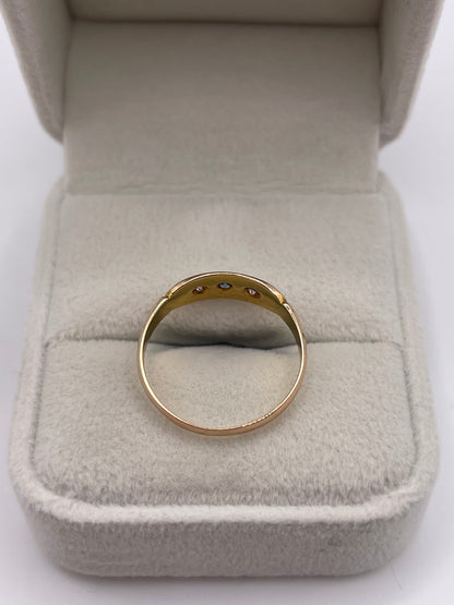 Antique 15ct gold sapphire and diamond ring