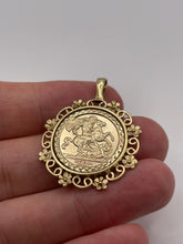Load image into Gallery viewer, 9ct gold St George’s medallion pendant
