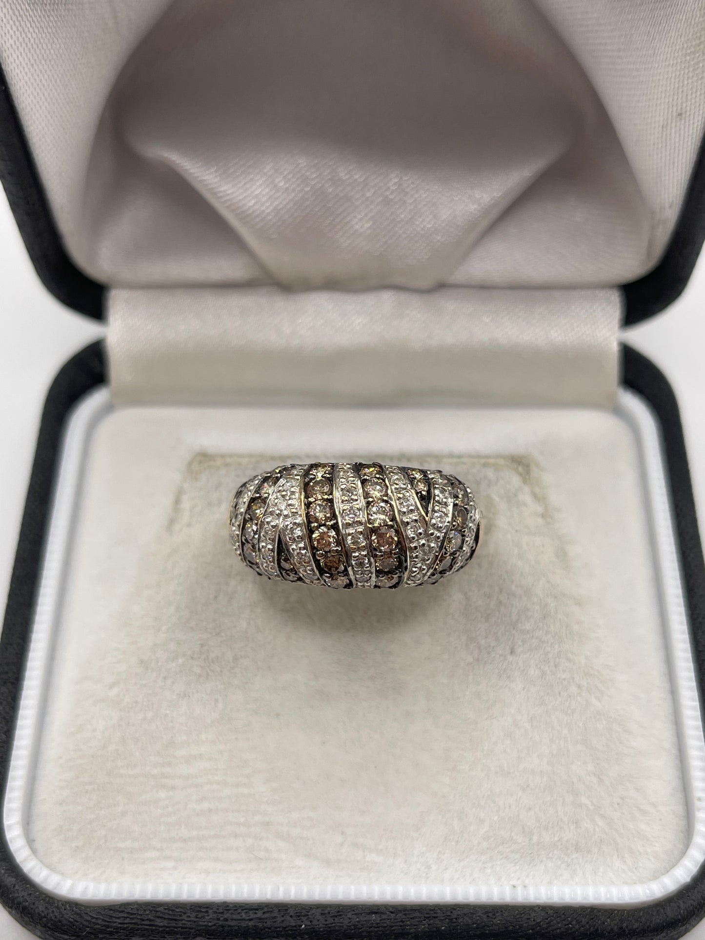 9ct gold 1ct diamond cluster ring