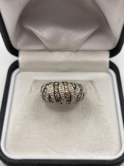 9ct gold 1ct diamond cluster ring