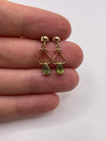 9ct gold quartz earrings