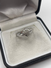 Load image into Gallery viewer, 9ct white gold diamond cluster ring
