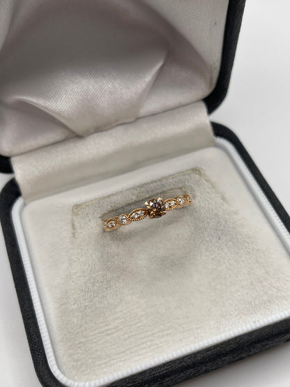 18ct rose gold diamond ring