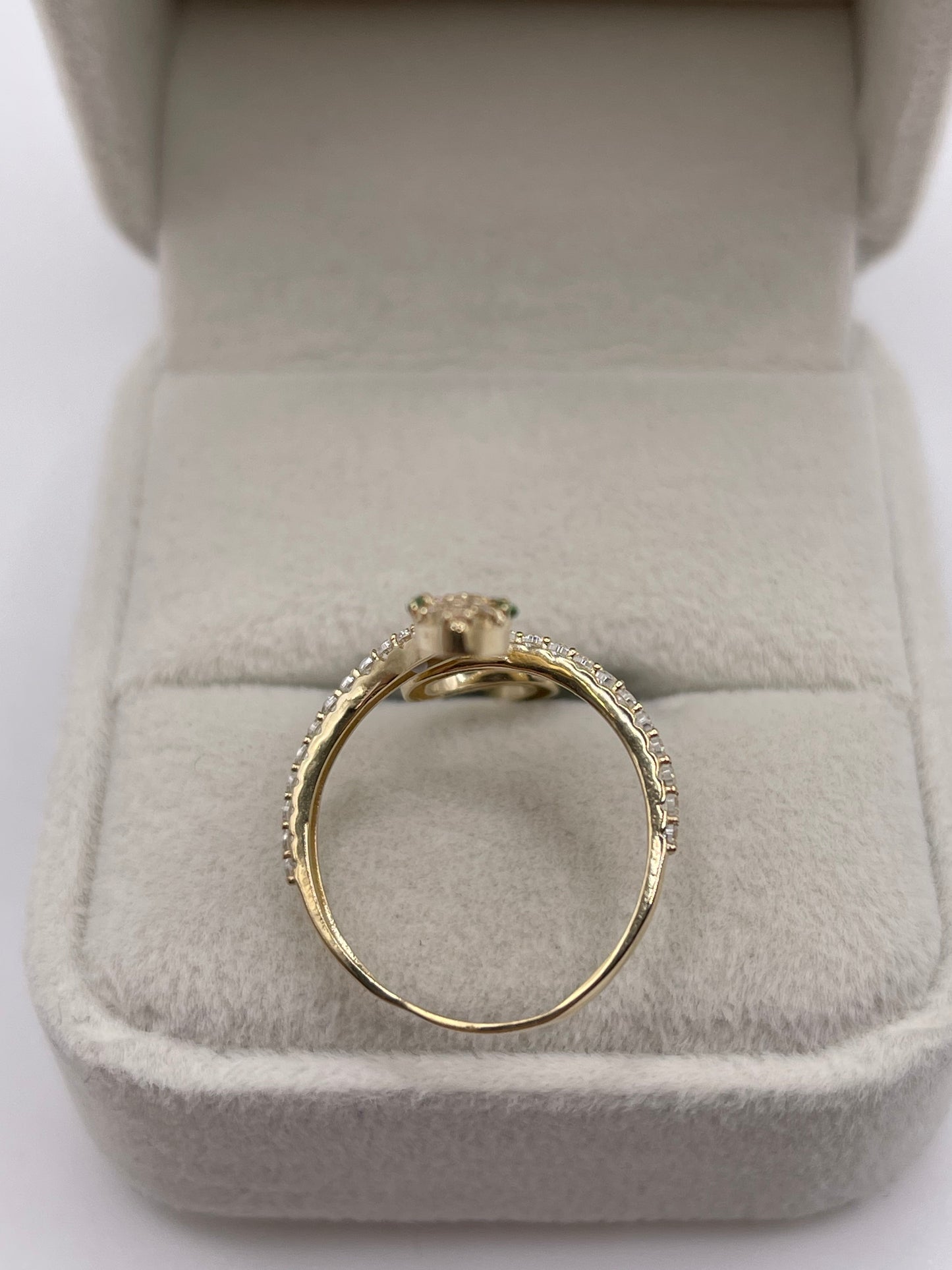 14ct gold cz snake ring