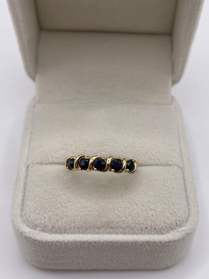 9ct gold sapphire ring
