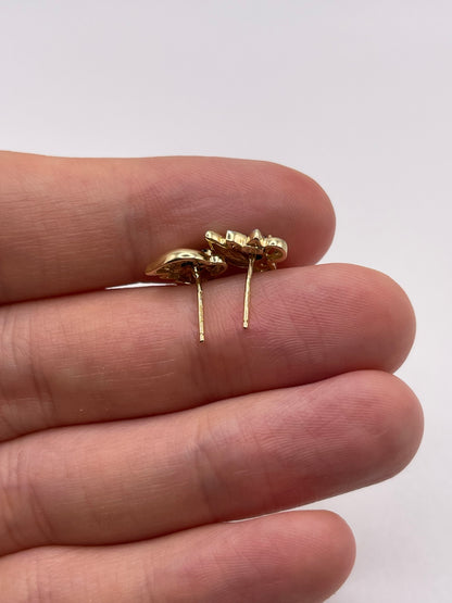 9ct gold sapphire and diamond earrings