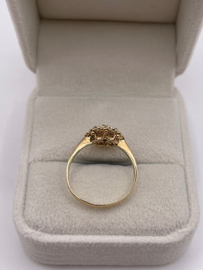 9ct gold garnet and opal ring