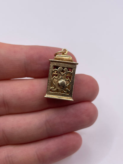9ct gold mantle clock charm