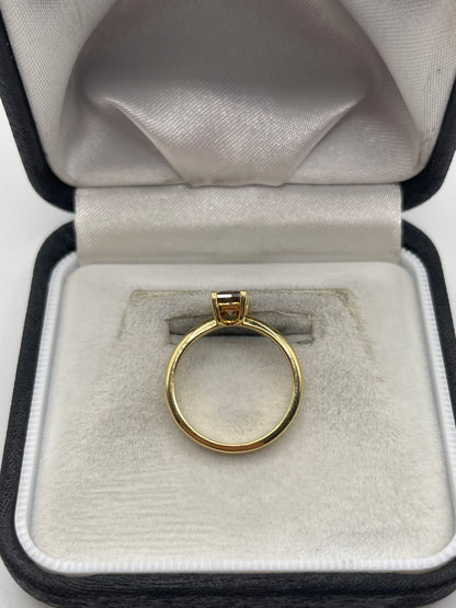 18ct gold 1ct cognac diamond ring