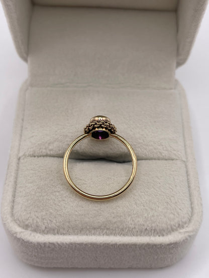 9ct gold amethyst ring