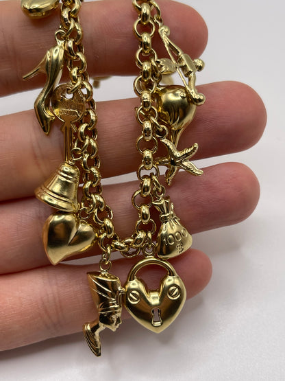 9ct gold charm bracelet