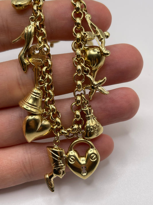 9ct gold charm bracelet