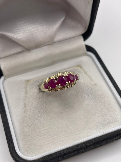 9ct gold ruby ring